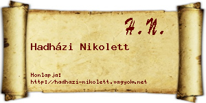 Hadházi Nikolett névjegykártya